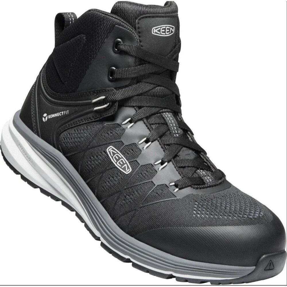 KEEN UTILITY Vista Energy Mid, Vapor Black Mens 11 Work Boot Steel Comp Toe NEW